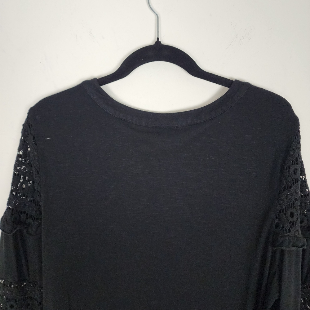 Anthropologie Maeve Top Black Lace Blouse Chic Whimsigoth Peasant Boho Size 2X - Picture 11 of 12